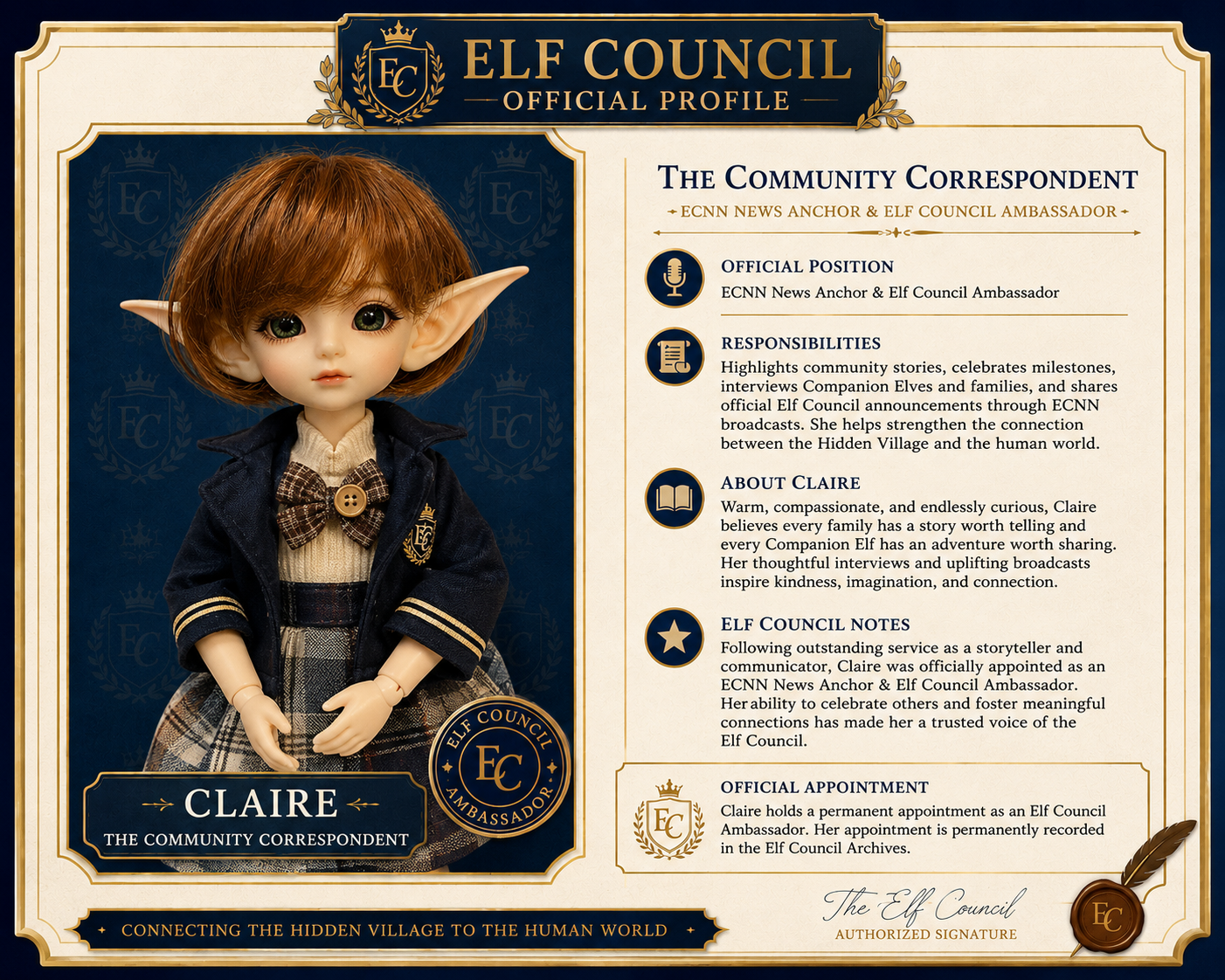 Claire - 🌍 Elf Council Human Ambassador - 🟢 Officially Registered