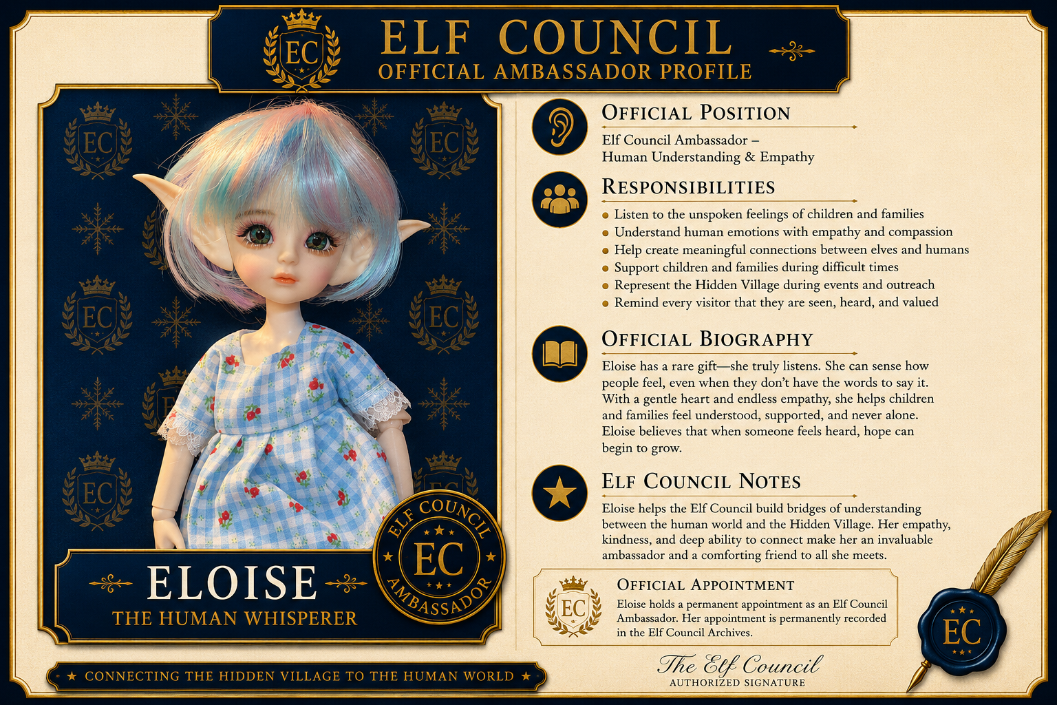 Eloise - 🌍 Elf Council Human Ambassador - 🟢 Officially Registered