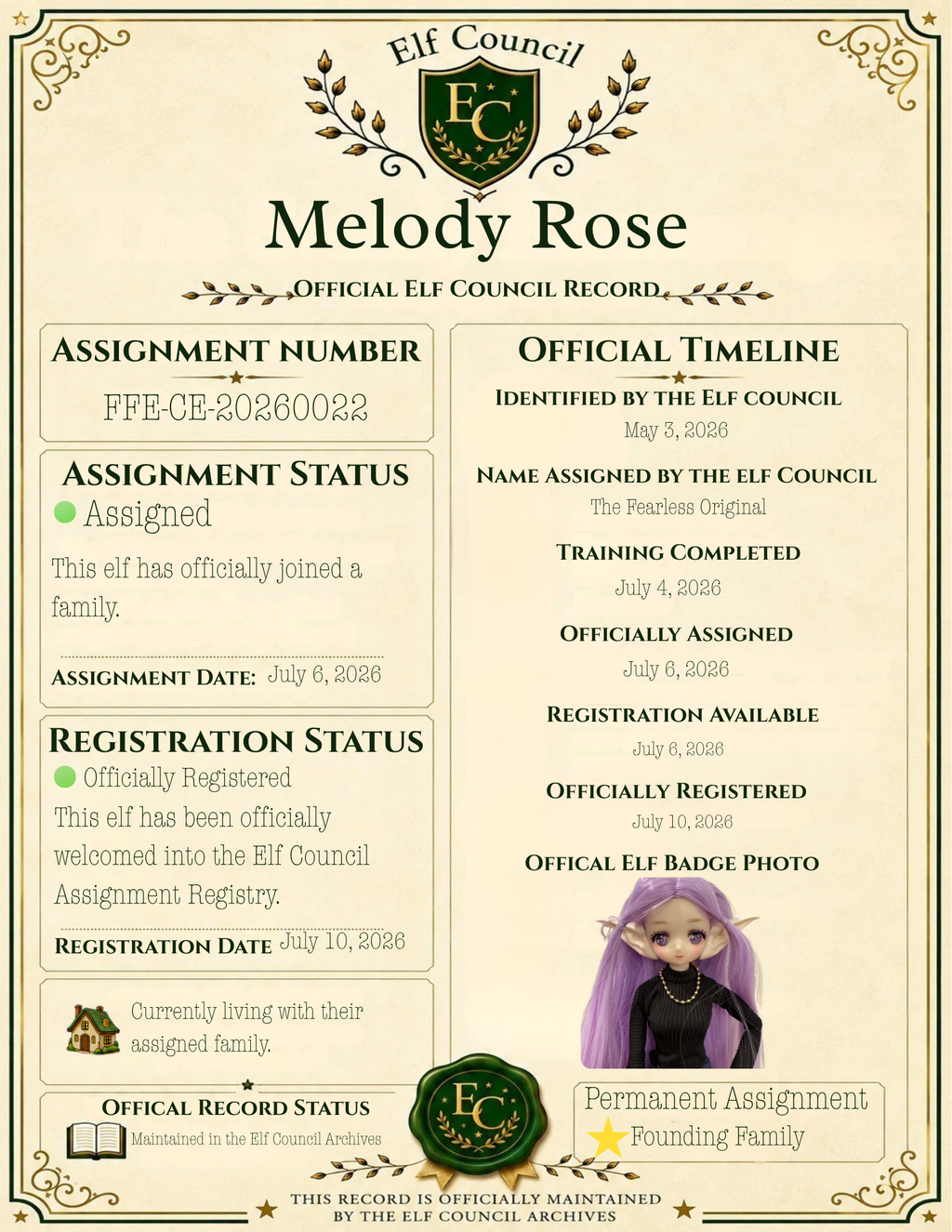 Melody Rose - ⭐ Founding Family - 🟢 Officially Registered