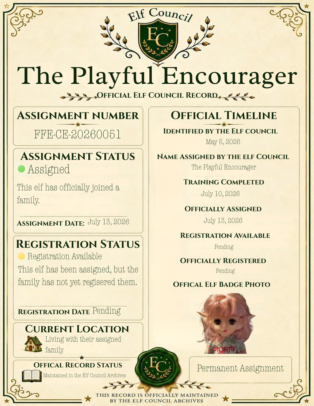 The Playful Encourager - 📜 Officially Assigned