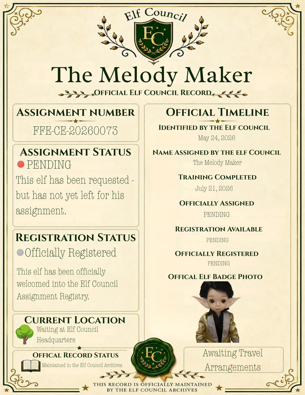 The Melody Maker - 📜 Officially Assigned
