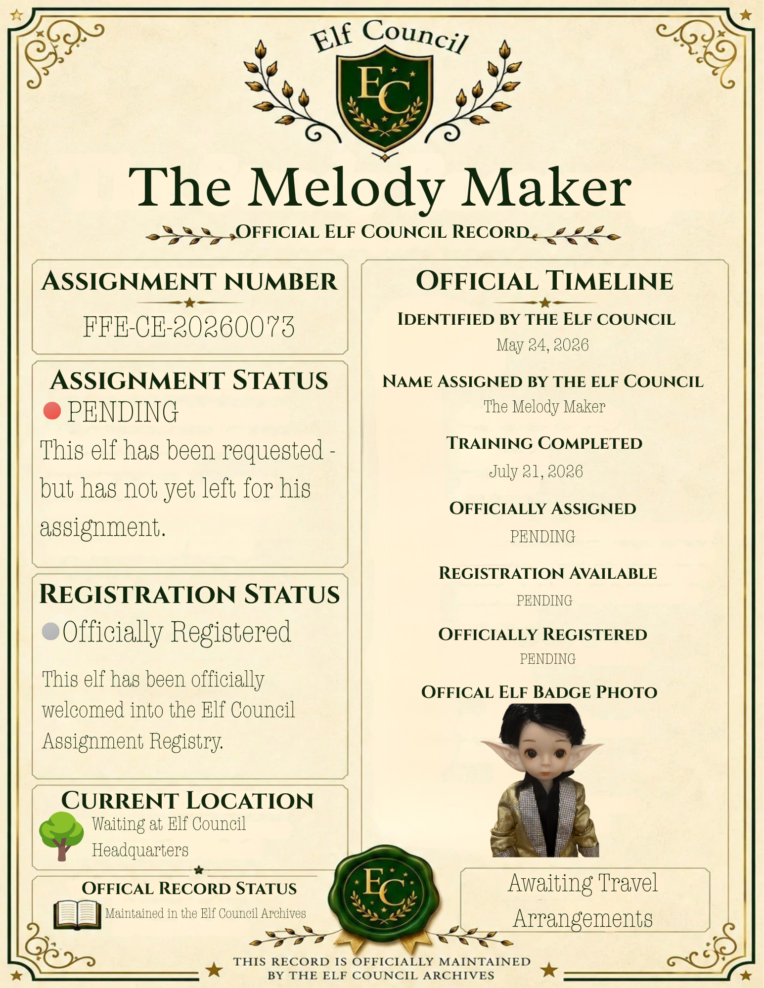The Melody Maker - 📜 Officially Assigned