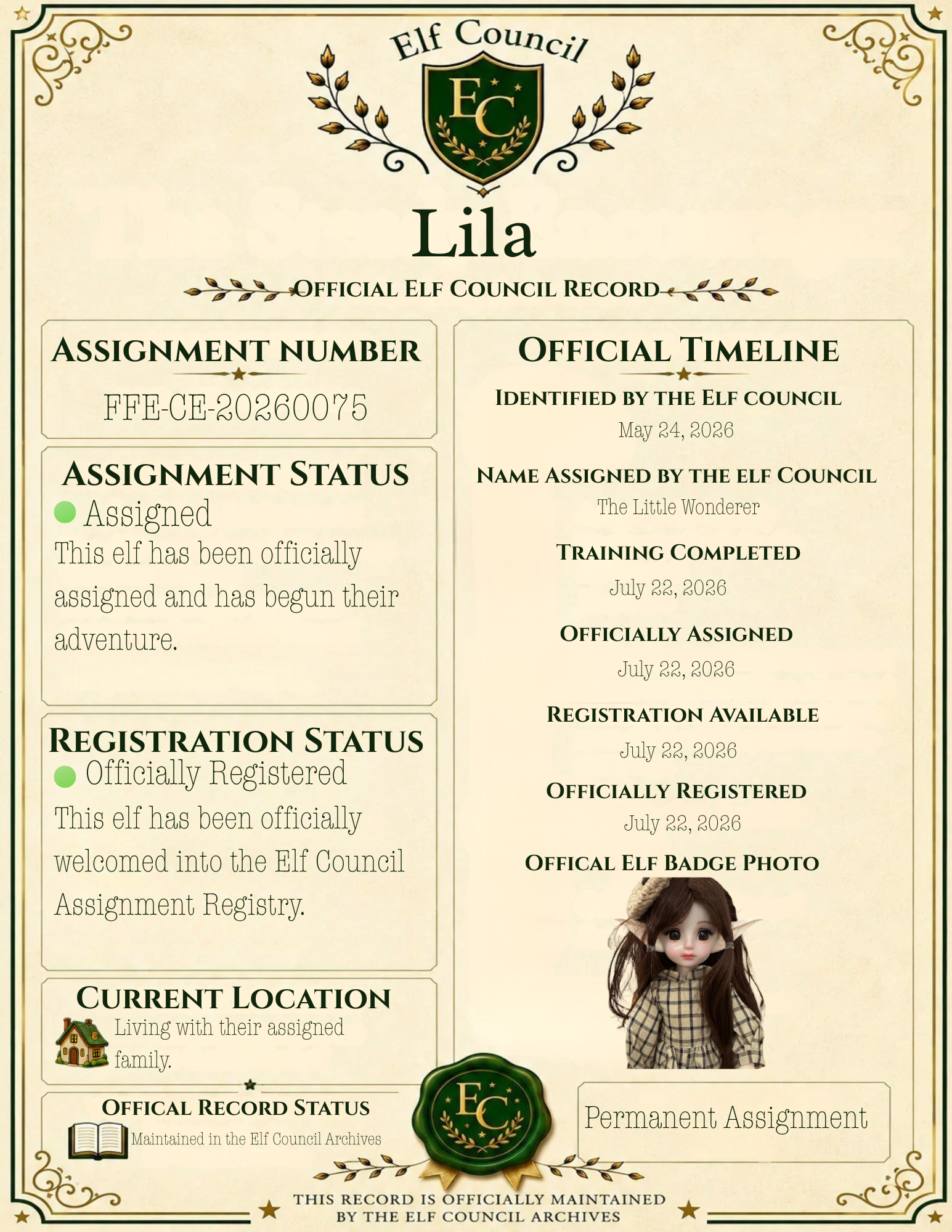 Lila - ⭐ Founding Family - 🟢 Officially Registered