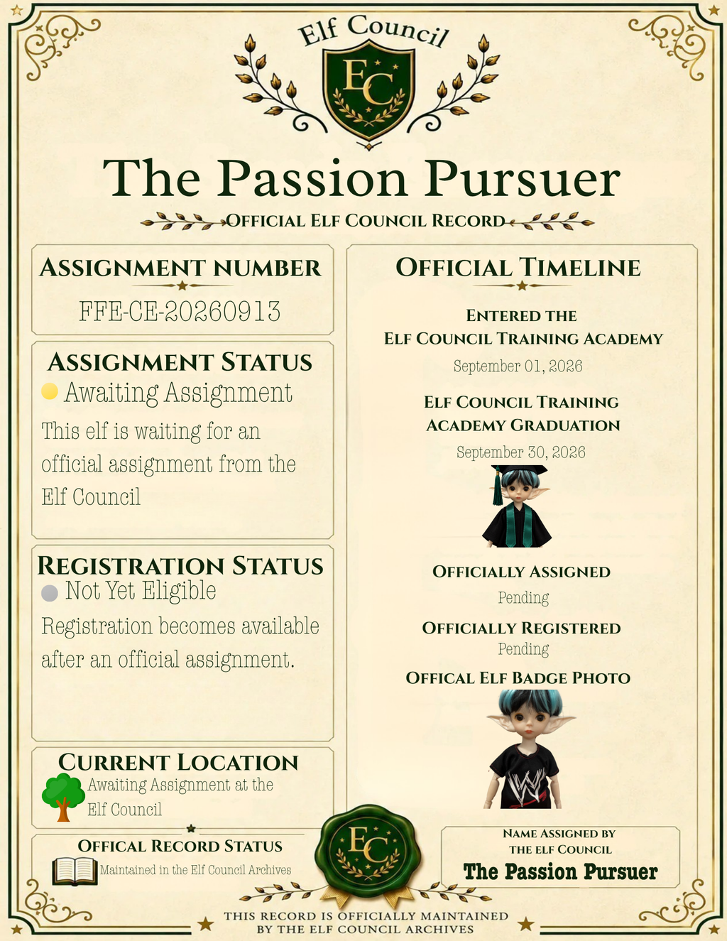 The Passion Pursuer - Premium Companion Elf