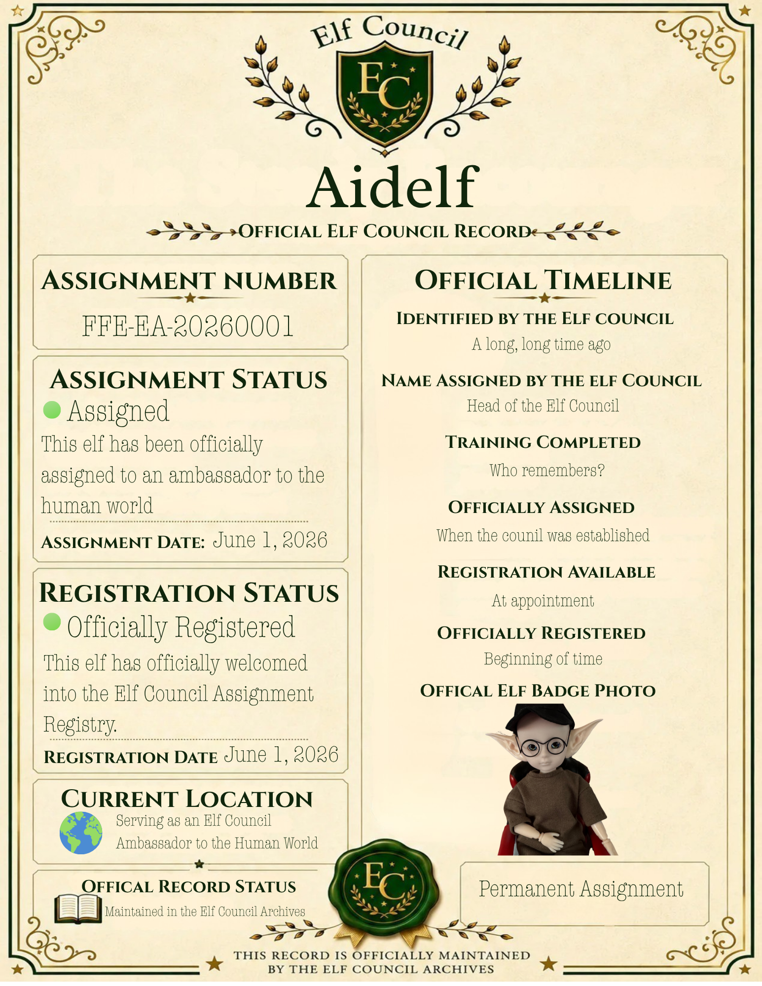 Aidelf - 🌍 Elf Council Human Ambassador - 🟢 Officially Registered