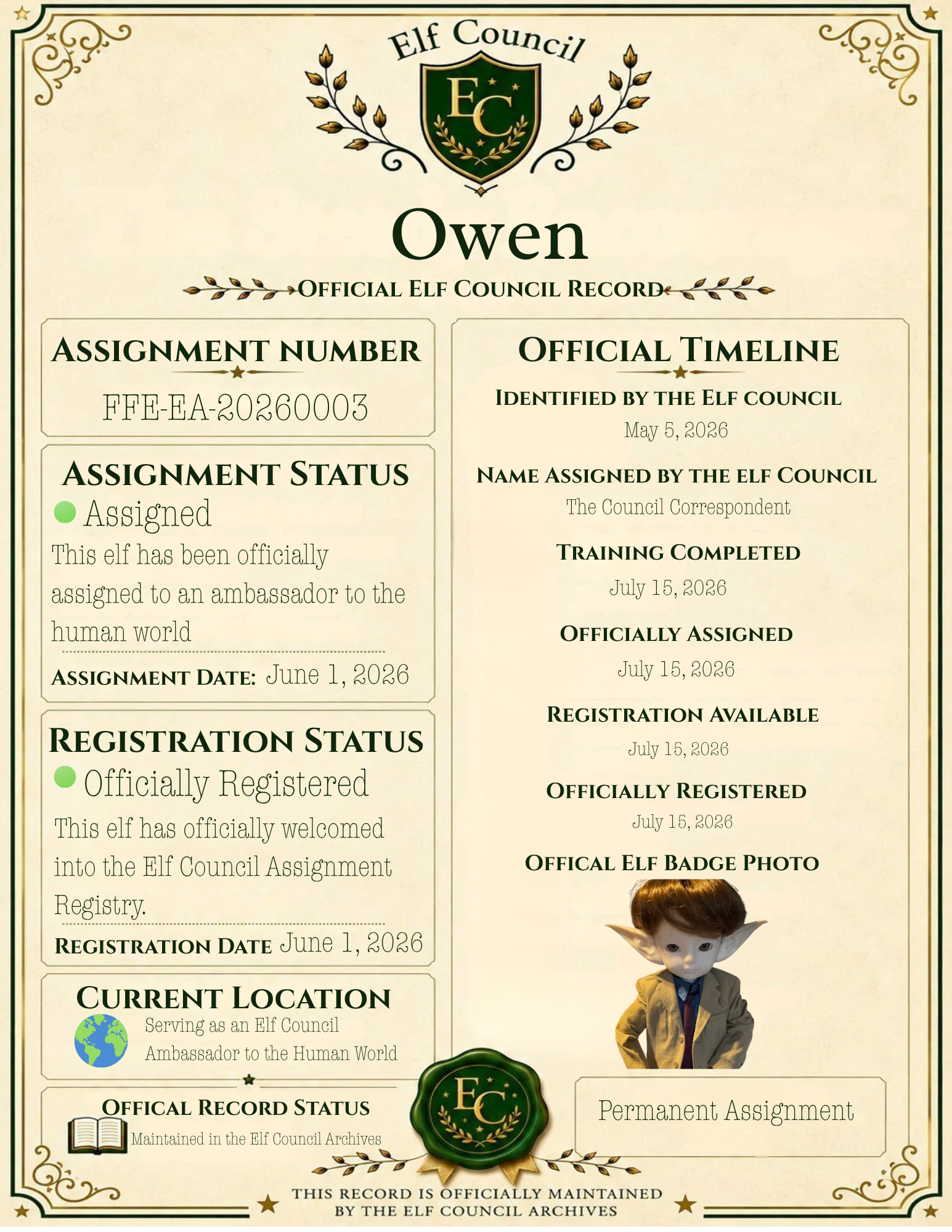 Owen - 🌍 Elf Council Human Ambassador - 🟢 Officially Registered