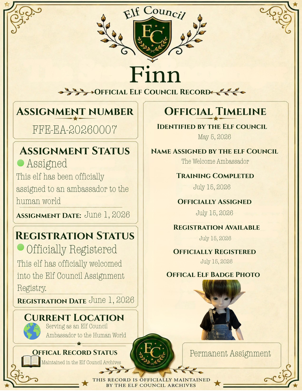 Finn - 🌍 Elf Council Human Ambassador - 🟢 Officially Registered (Copy)