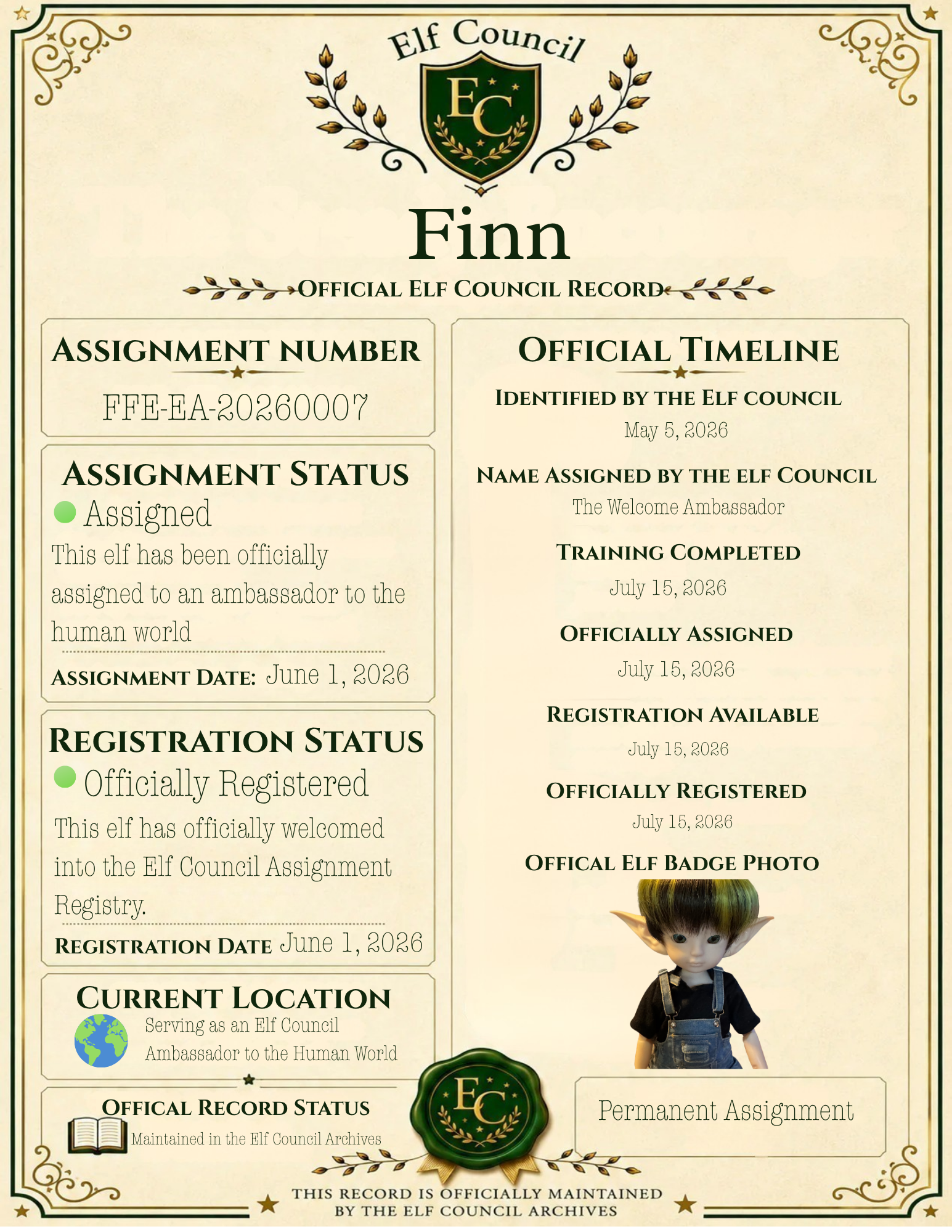 Finn - 🌍 Elf Council Human Ambassador - 🟢 Officially Registered (Copy)