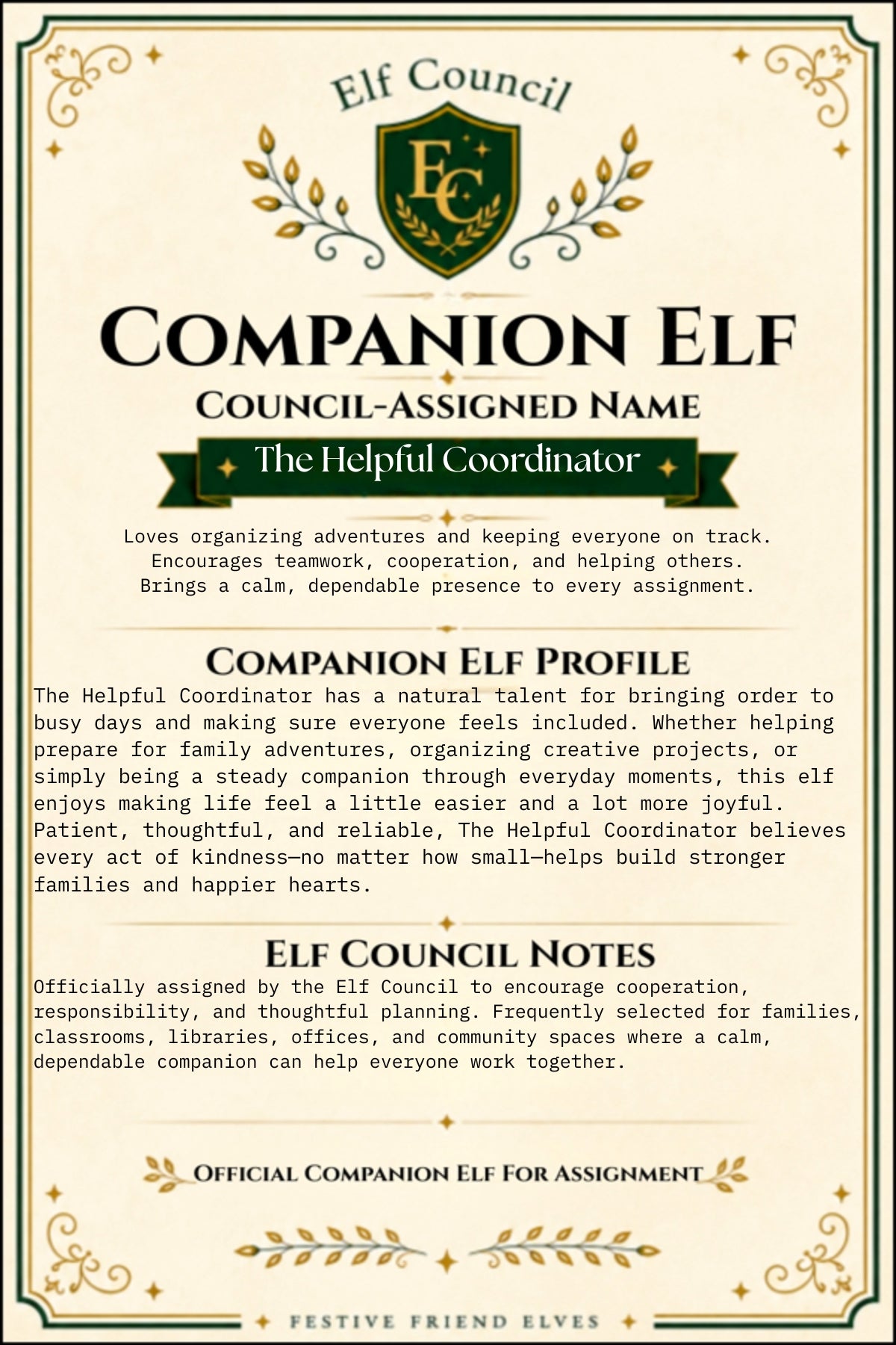 The Helpful Coordinator