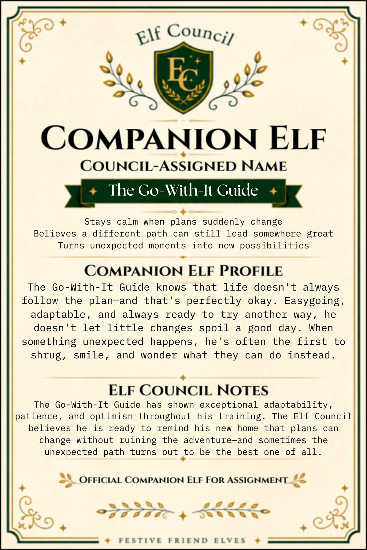 The Go-With-It Guide - Premium Companion Elf