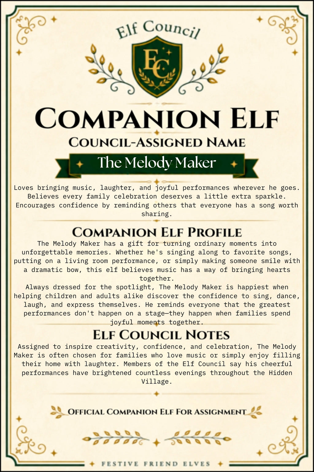 The Melody Maker - 📜 Officially Assigned