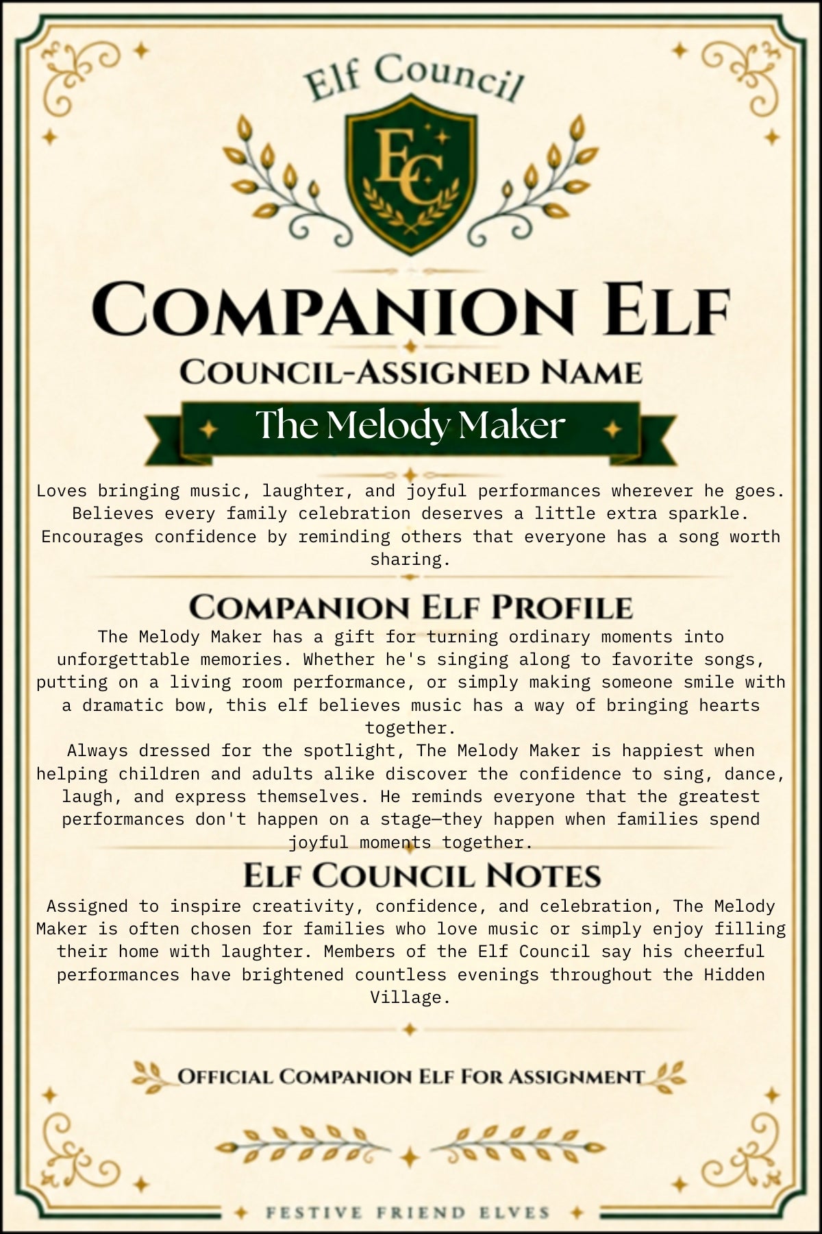 The Melody Maker - 📜 Officially Assigned
