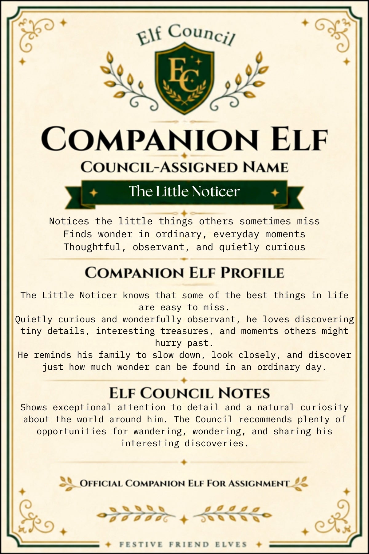 The Little Noticer
